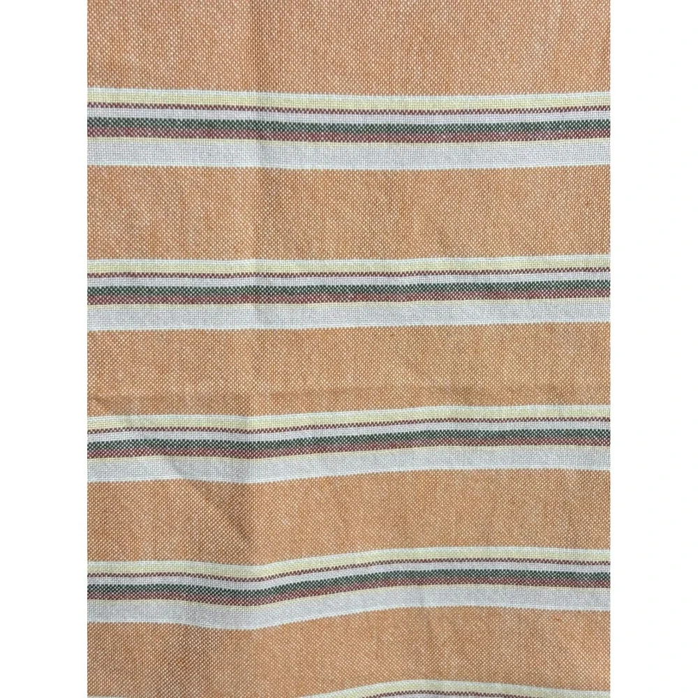 Pact Organic Cotton Hand Towels Set of 2 Orange Striped Fringe GOTS Certified